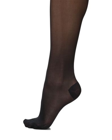 light support gloss panty 40 denier zwart zwart - 1000000942 - HEMA