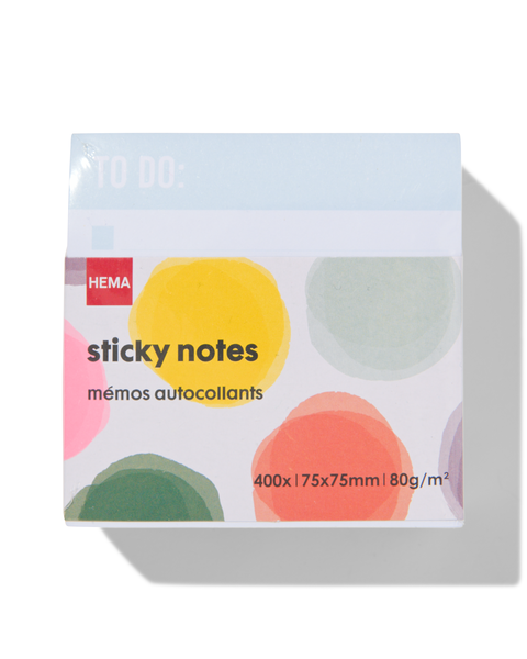 sticky notes blokje 7.7x7.5 400 vel - 14172213 - HEMA