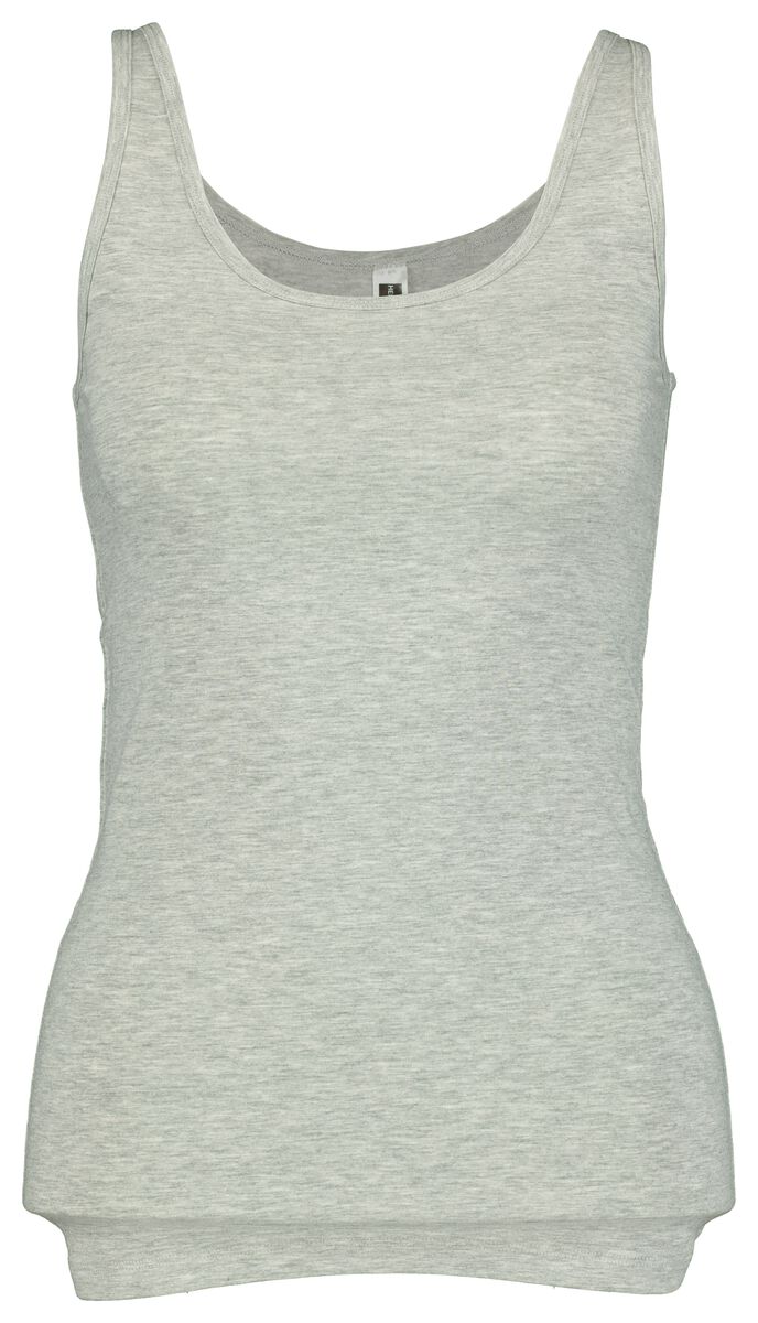 dameshemd katoen grijsmelange M - 19610873 - HEMA