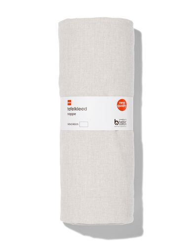 tafelkleed grijs chambray katoen 140x240 - 5330284 - HEMA