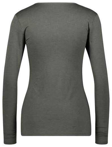 dames thermo t-shirt grijsmelange L - 19656943 - HEMA