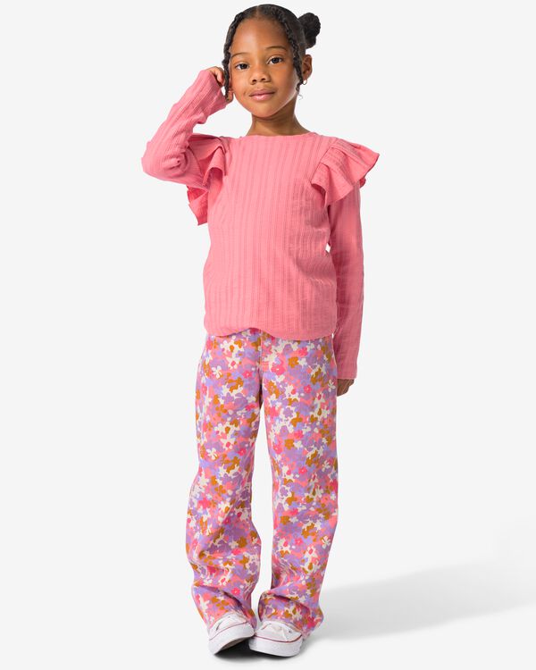 kinderbroek bloemen ecru ecru - 30814506ECRU - HEMA
