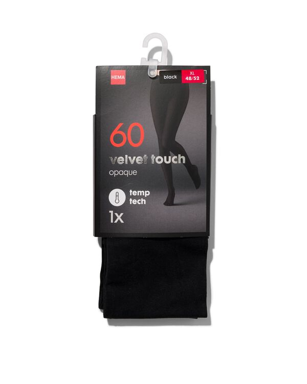 velvet temptech panty opaque 60 denier zwart zwart - 1000001189 - HEMA