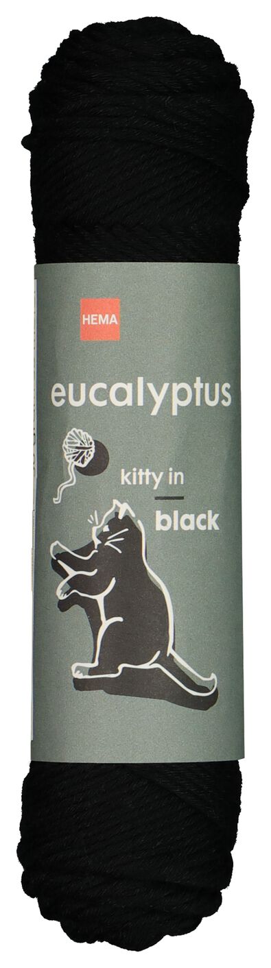 garen eucalyptus 83m zwart zwart eucalyptus - 1400204 - HEMA