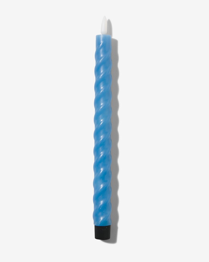 LED gedraaide met wax Ø2.3x28.3 blauw - HEMA
