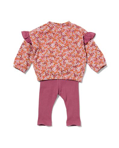 kledingset baby legging en sweater roze 86 - 33004555 - HEMA