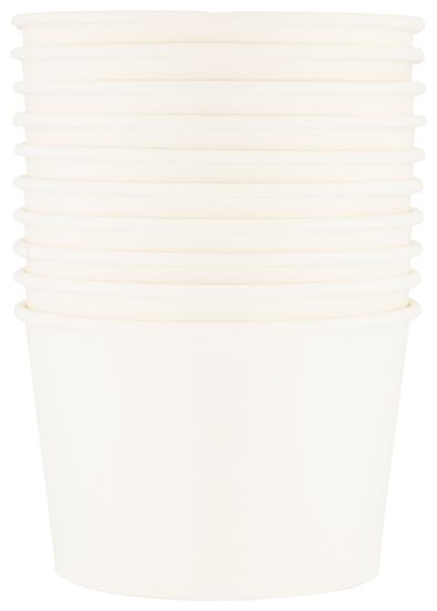 papieren bakjes 550ml wit - 10 stuks - 14280205 - HEMA