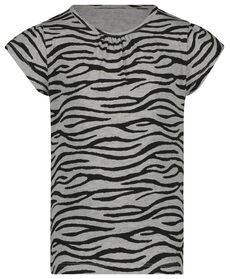 kinder t-shirt zebra grijsmelange grijsmelange - 1000027926 - HEMA