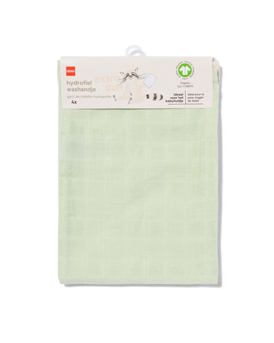hydrofiel washandjes 15x20 structuur - 4 stuks - 33303730 - HEMA