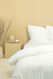 dekbedovertrek - hotel katoen satijn - streep wit wit - 1000014105 - HEMA