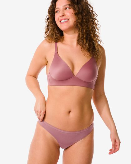 dames string naadloos micro oudroze - 1000031548 - HEMA
