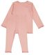 baby pyjama rib roze roze - 1000026430 - HEMA
