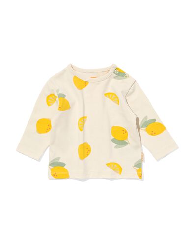 newborn shirt citroen ecru 74 - 33493015 - HEMA