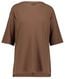 dames t-shirt Ava rib beige - 1000026251 - HEMA