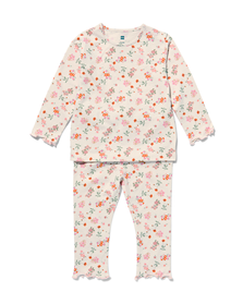 baby pyjama katoen bloemen groen groen - 1000030058 - HEMA