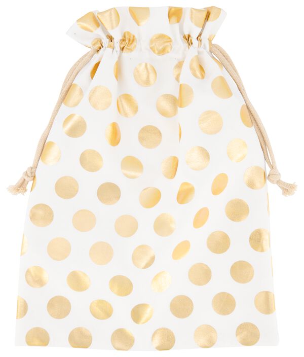 cadeauzakje 36x28 stippen goud - 14700497 - HEMA