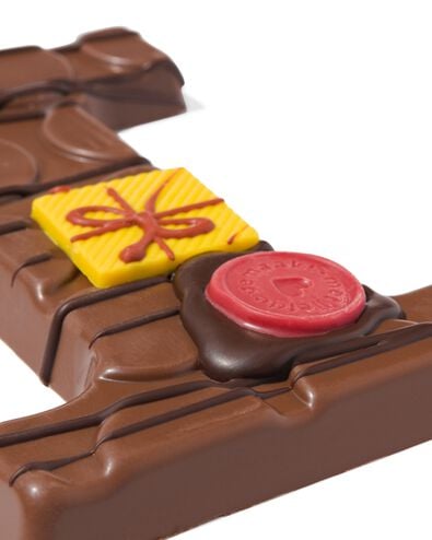 handgedecoreerde chocoladeletter melk I 180g - 24427409 - HEMA