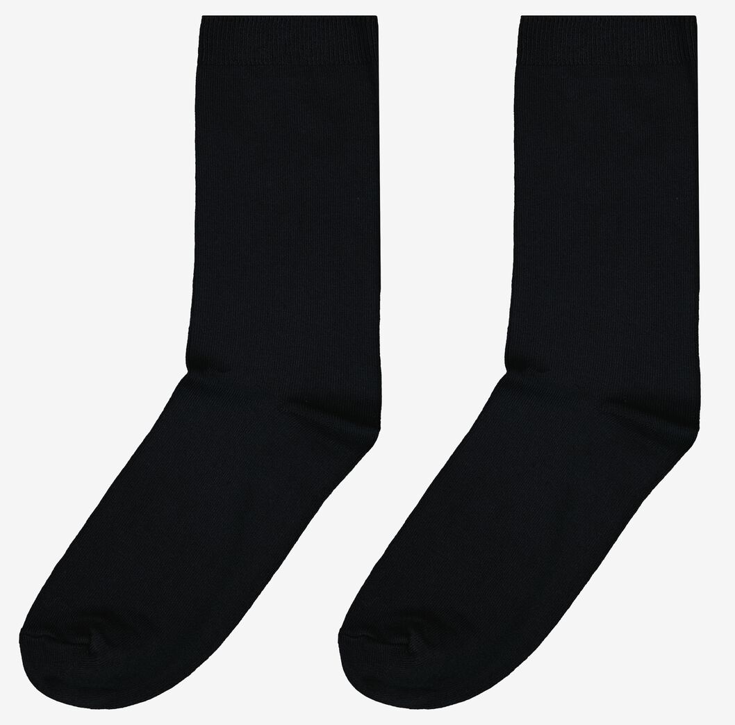 dames sokken met modal - 2 paar zwart zwart - 1000028902 - HEMA