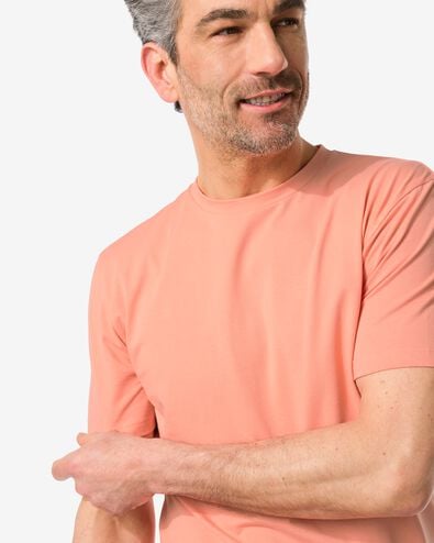 heren t-shirt met stretch roze XXL - 2115218 - HEMA