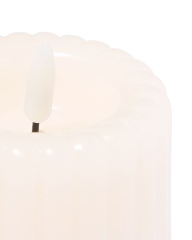 kaars LED ribbel ivoor  - 13550093 - HEMA
