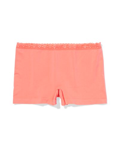 damesboxer naadloos micro met kant koraalroze koraalroze - 19680734CORALPINK - HEMA