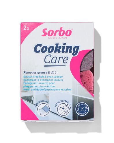 Sorbo keramisch kookplaat schoonmaaksponsjes - 2 stuks - 70100015 - HEMA