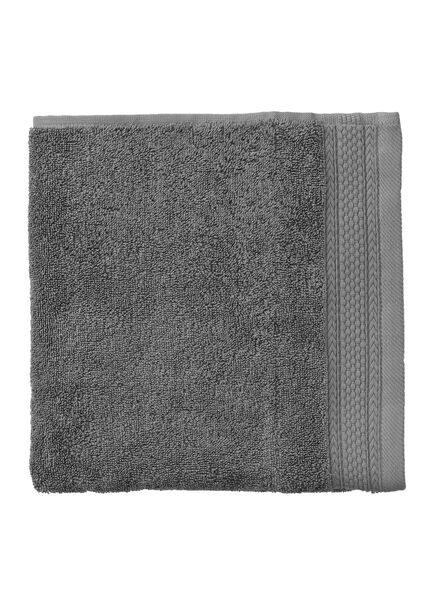 handdoek - 60 x 110 cm - hotelkwaliteit - donkergrijs - 5216015 - HEMA