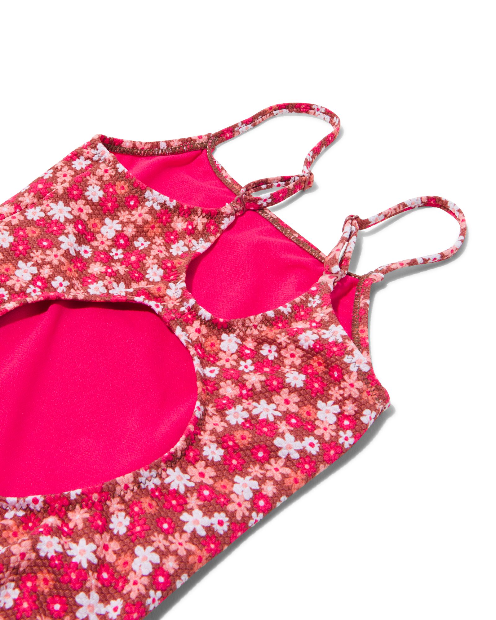 kinder badpak met structuur roze roze - 1000030503 - HEMA