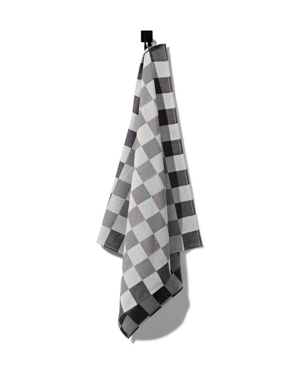 theedoek 65x65 katoen met ruiten - 5420044 - HEMA