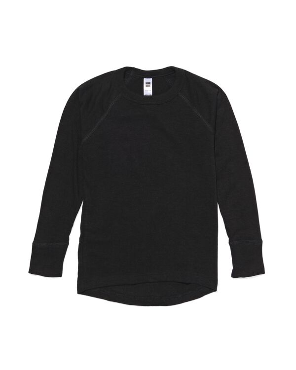 kinder thermo t-shirt zwart zwart - 1000001475 - HEMA