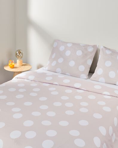 dekbedovertrek 240x220cm zacht katoen stippen greige - 5750142 - HEMA dekbedovertrek 240x220cm zacht katoen stippen greige - 5750142 - HEMA