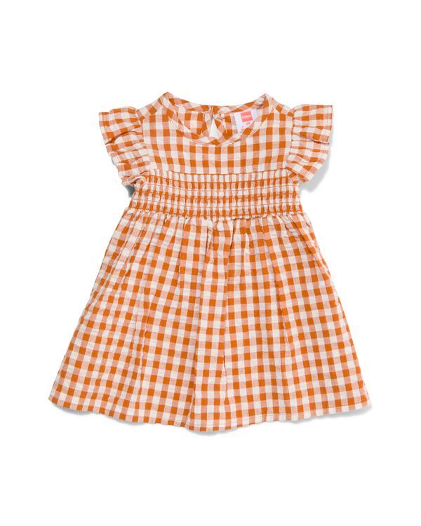 baby jurk ruiten bruin bruin - 1000030973 - HEMA