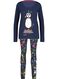 dames pyjama kerst donkerblauw donkerblauw - 1000017439 - HEMA