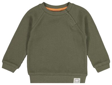 babysweater wafel groen - 1000022315 - HEMA