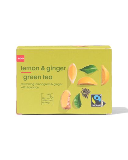 groene thee citroen en gember - 20 stuks - 17190102 - HEMA