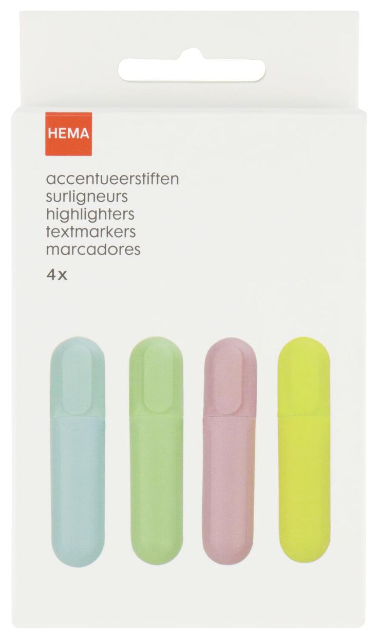 accentueerstiften - 4 stuks HEMA