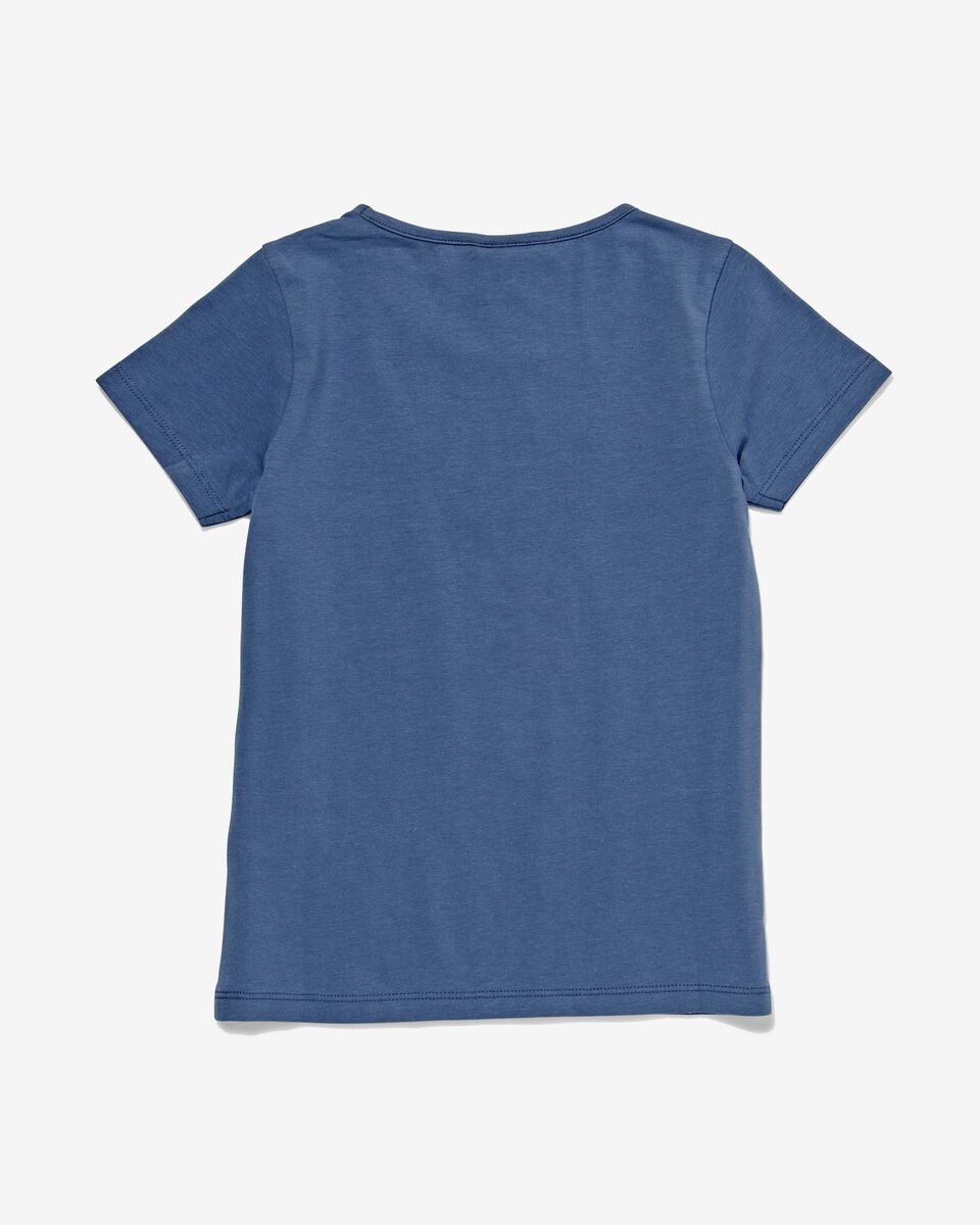 kinder t-shirt schelpen blauw blauw - 1000031654 - HEMA