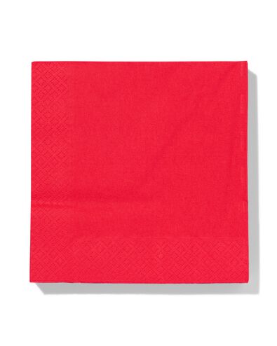 papieren servetten rood 33x33 - 20 stuks - 25640075 - HEMA