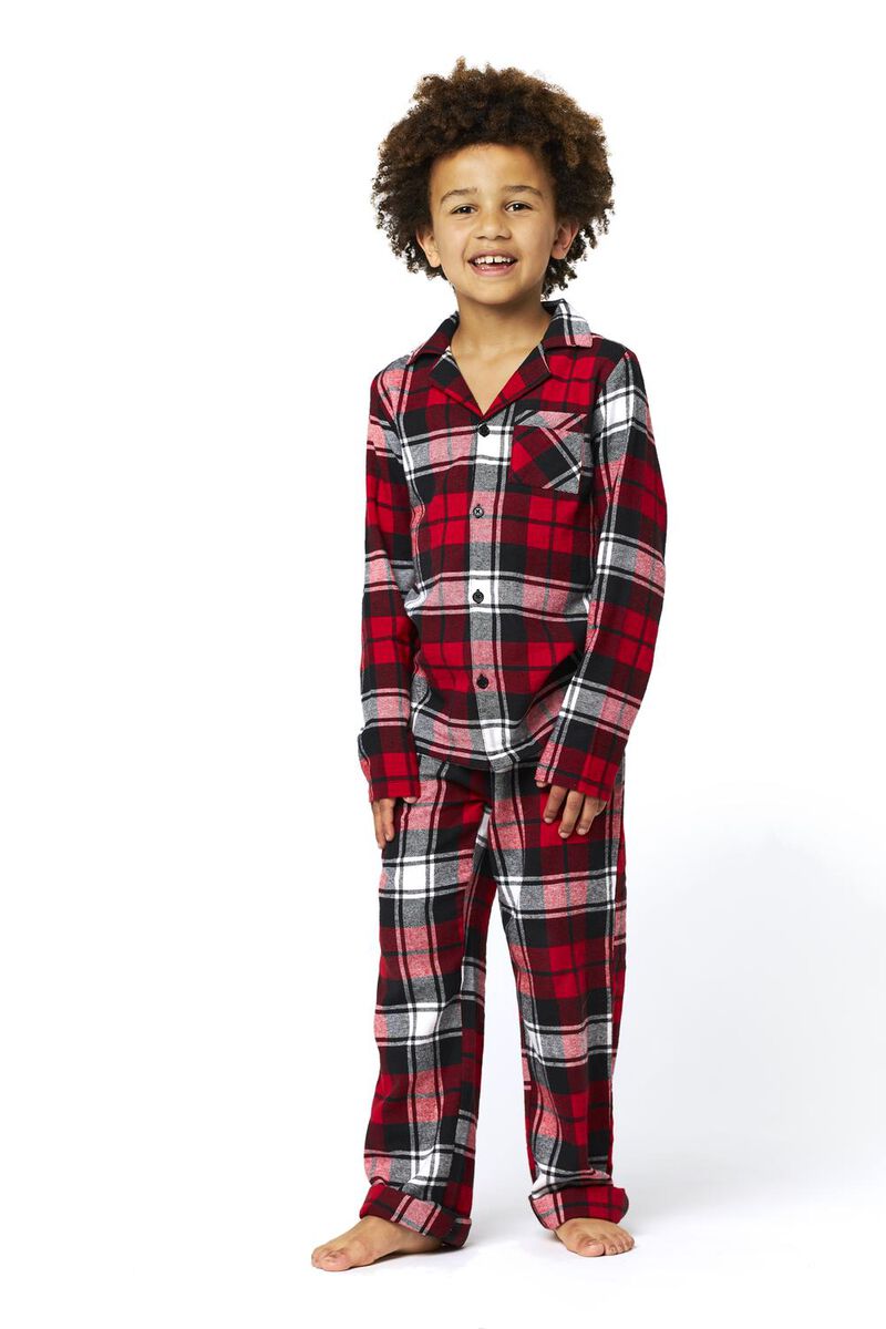 mout stroom Sobriquette kinder pyjama flanel War Child rood - HEMA