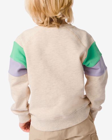 kindersweater met kleurblokken beige 134/140 - 30777527 - HEMA