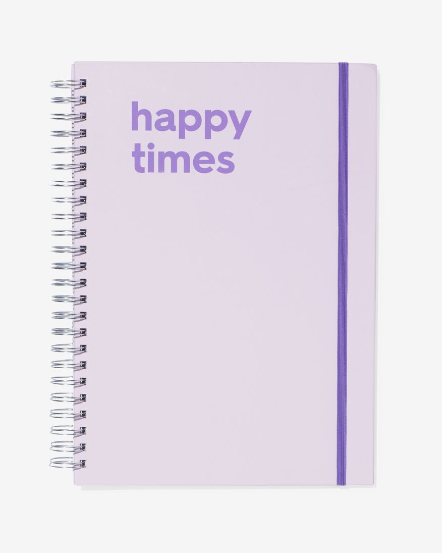 fotoplakboek met spiraal 32.5x23 happy times - 14650233 - HEMA