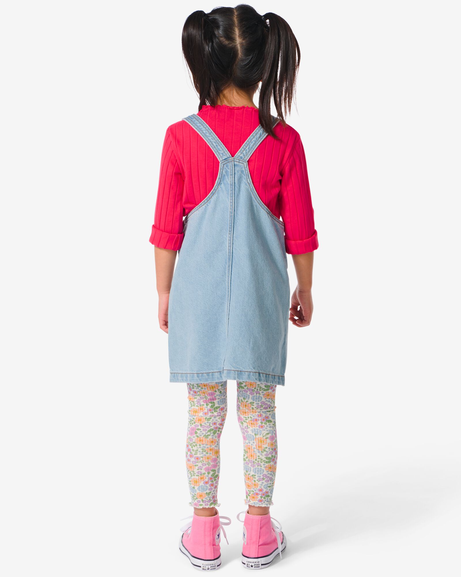 kinder salopette-jurk denim lichtblauw lichtblauw - 30835447LIGHTBLUE - HEMA