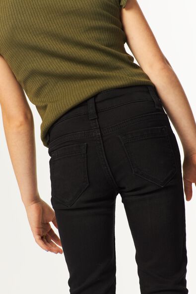 kinder jeans skinny fit zwart 128 - 30874864 - HEMA
