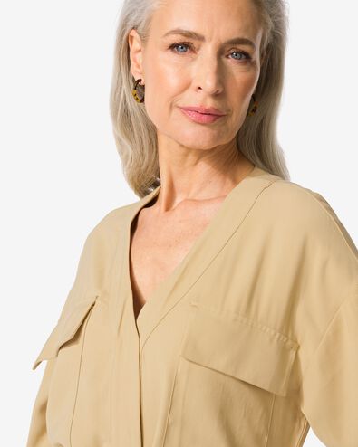 damesjumpsuit Sarie beige beige - 36209540BEIGE - HEMA
