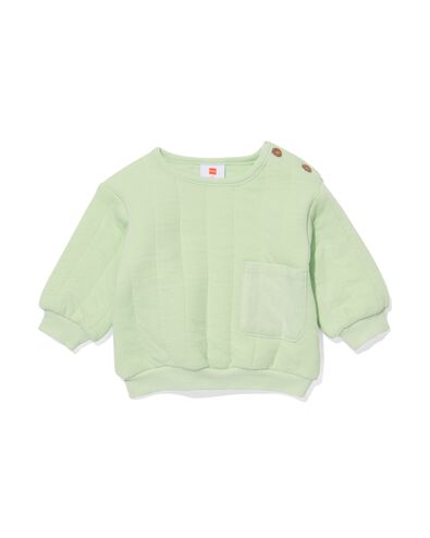 newborn sweater doorgestikt mintgroen 62 - 33477913 - HEMA