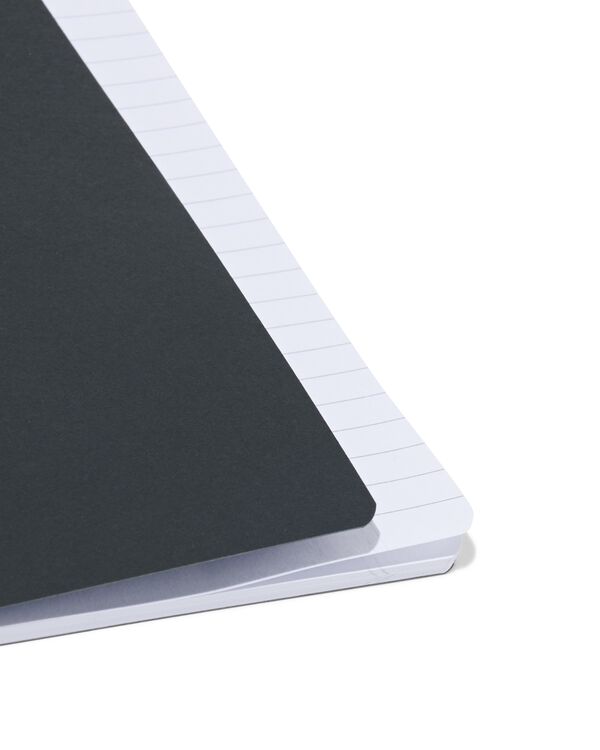 schriften A5 gelinieerd zwart - 3 stuks - 14122249 - HEMA