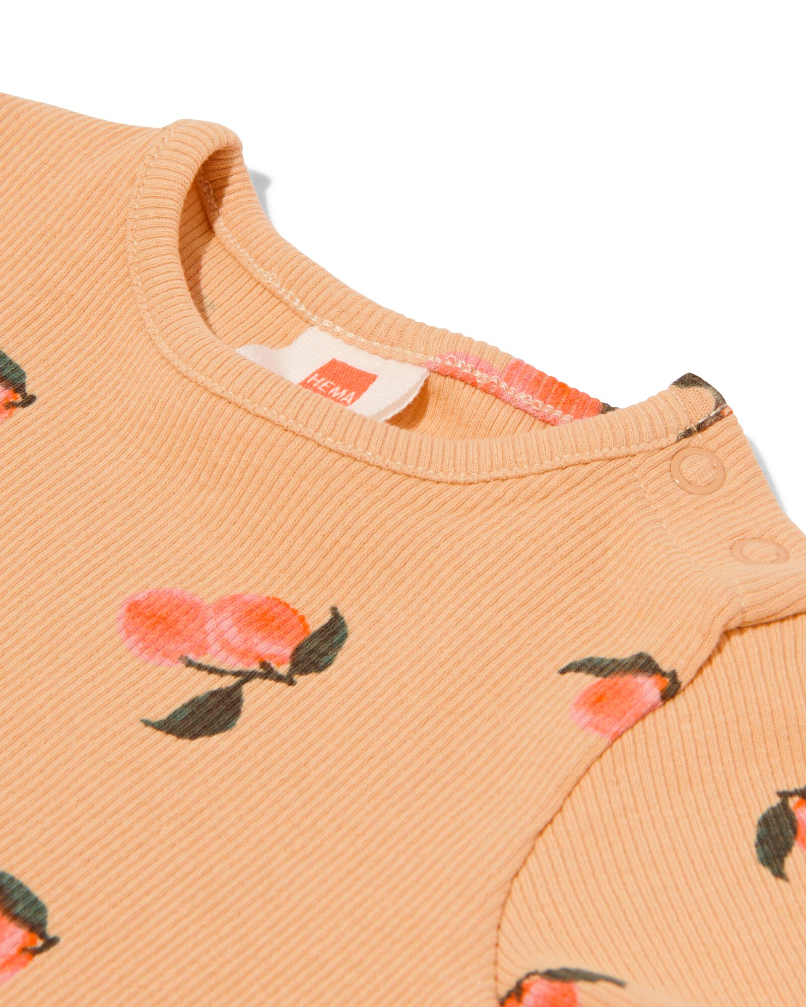 baby t-shirt ribbels beige - 1000030985 - HEMA