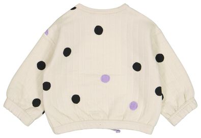 baby sweater stippen gebroken wit - 1000024459 - HEMA