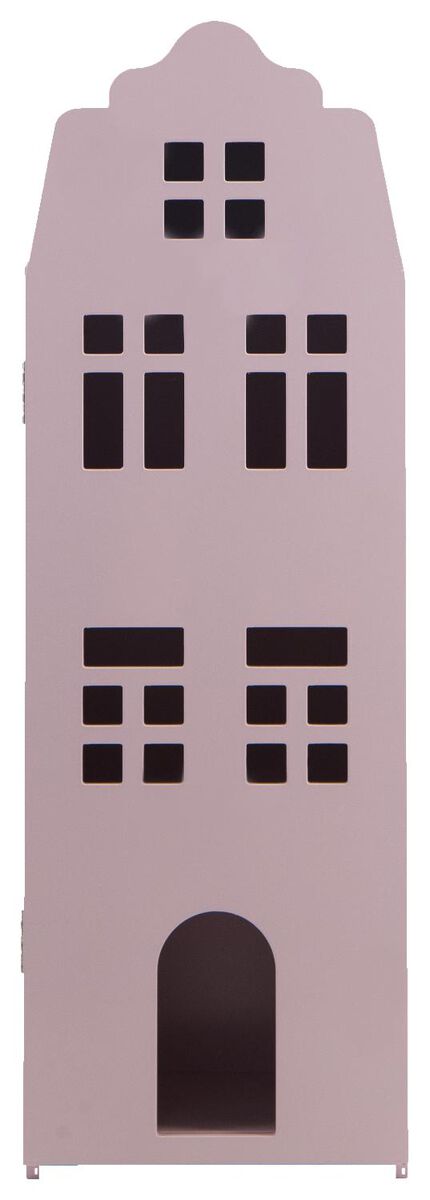 grachtenpand 24.5x25x75 hout roze - 15130106 - HEMA