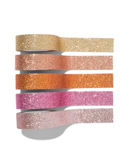 Washi Tapes Glitter - 5 Stuks